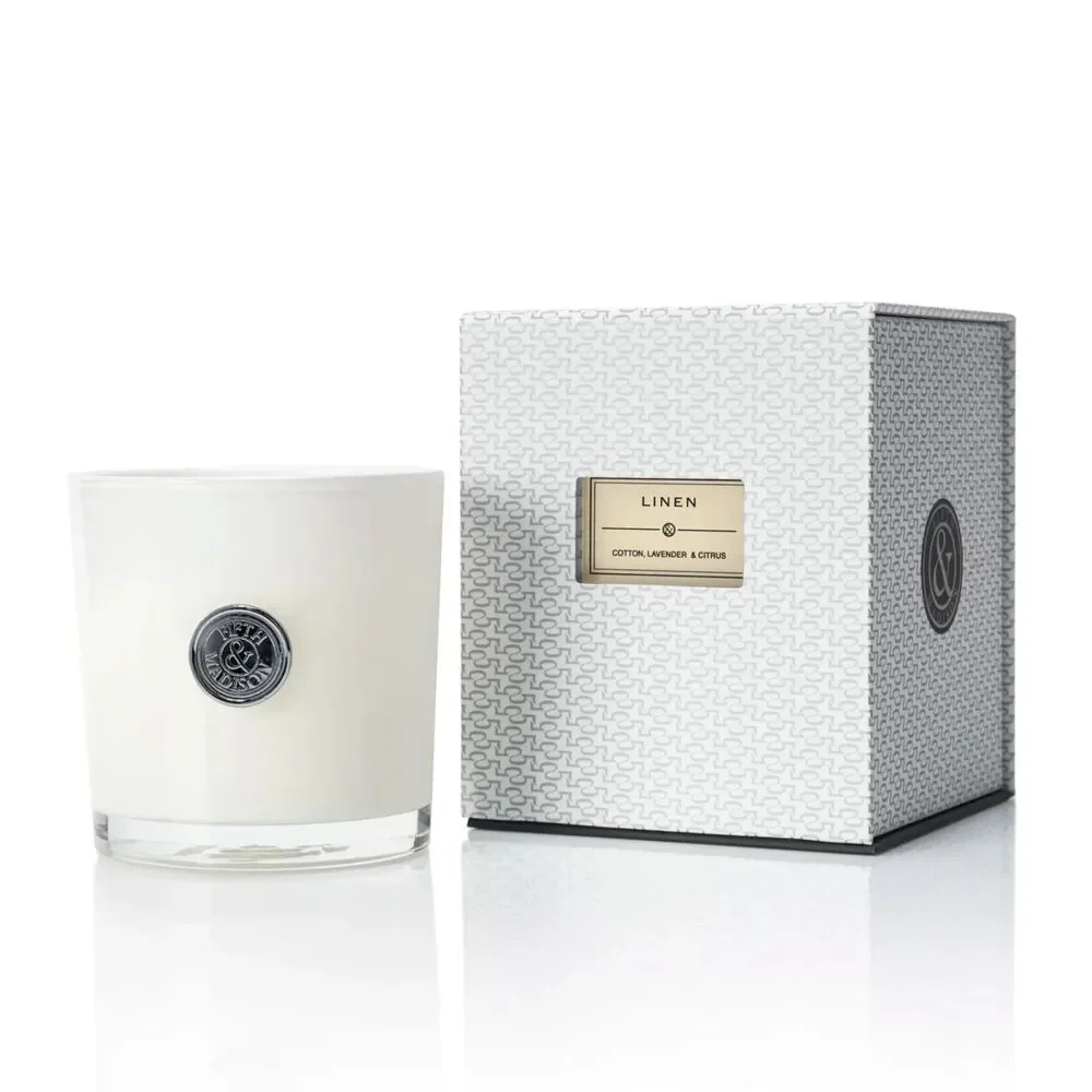Fifth & Madison | Linen Soho Double Wick Candle